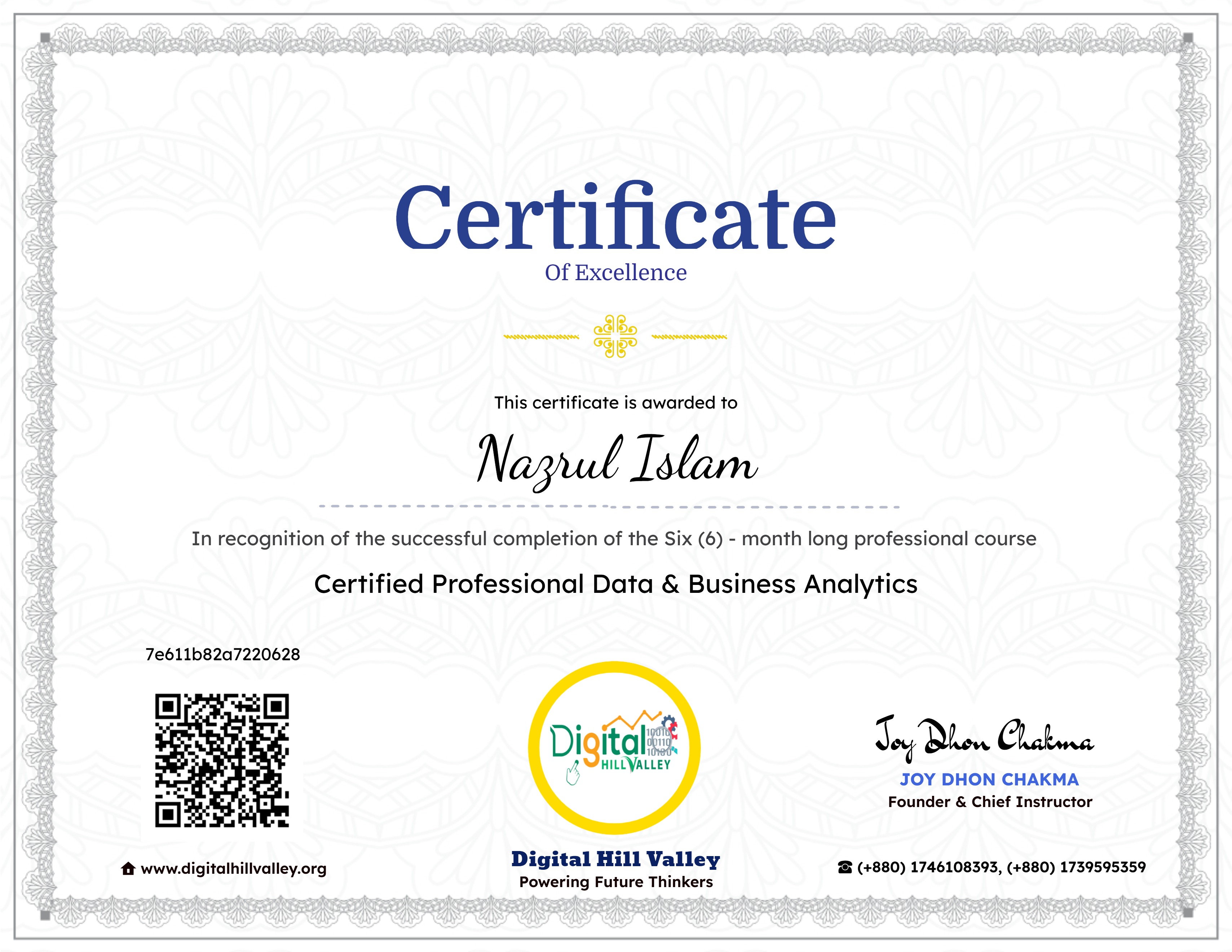Certified Professional Data & Business Analytics